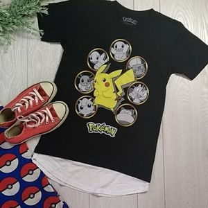 Pokemon Pikachu crew two-fer T shirt NEW